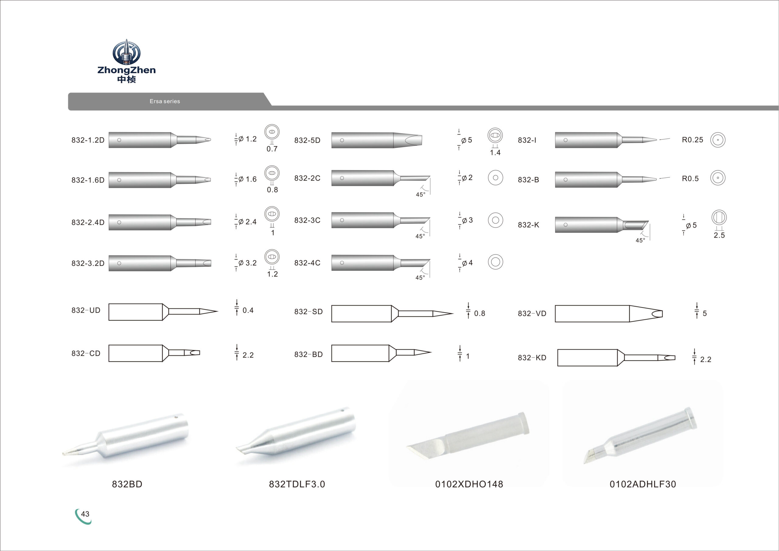 Ersa compatible soldering tips for Ersa