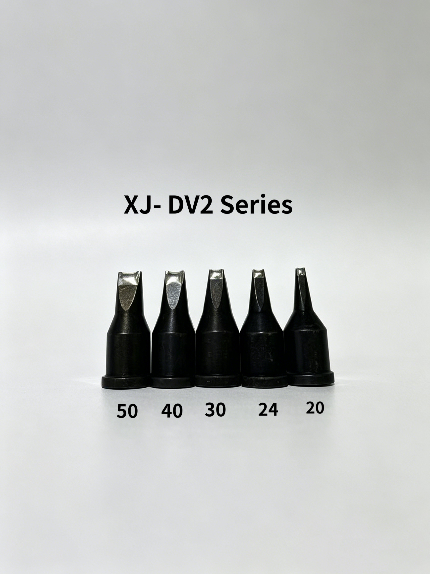 XJ-DV2 Series Double V-Groove Soldering Tips (2.0mm / 2.4mm / 3.0mm / 4.0mm / 5.0mm)